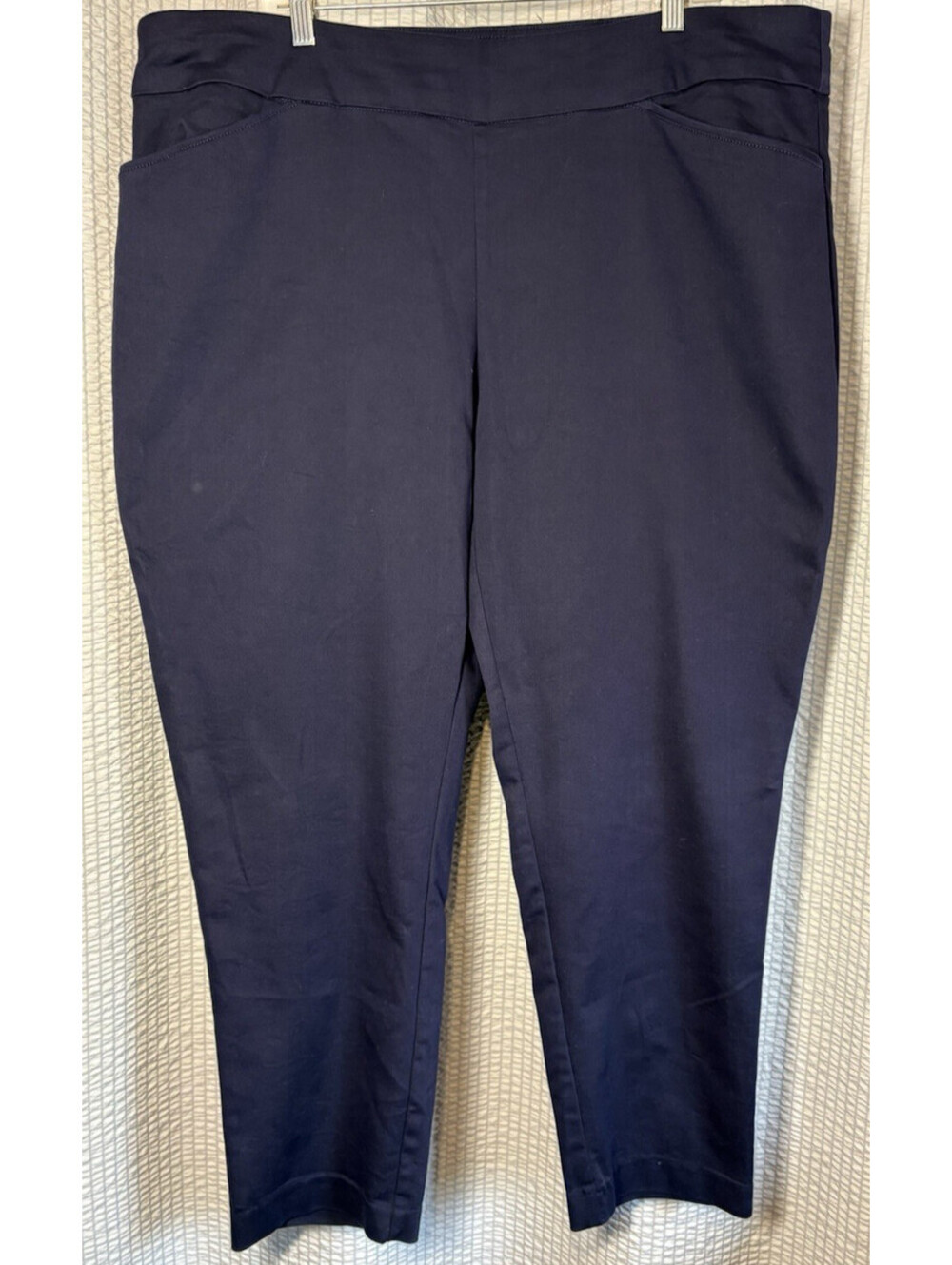 Croft & Barrow Navy Blue Pull On Effortless Ankle Pants 20W